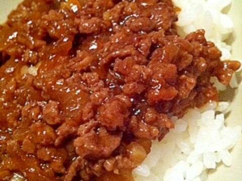 がっつり！とろみ挽き肉丼♪